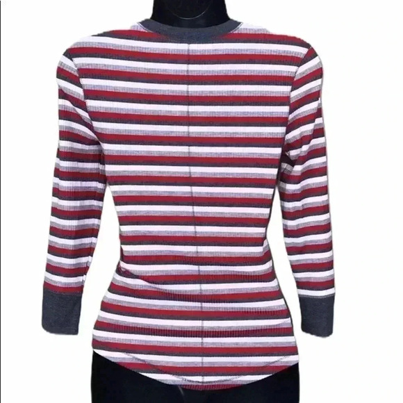 Free People Striped Ribbed Top Size S—C1 - Picture 2 of 6